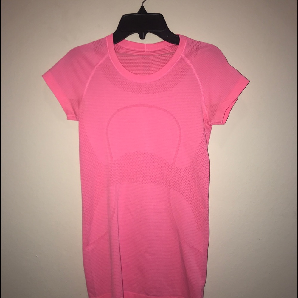Pink lululemon athletic tee